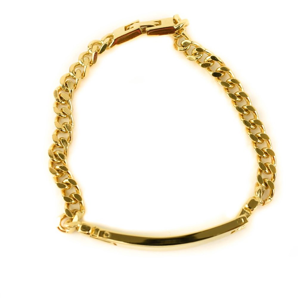 GIVENCHY: Gold, Metal "4G" Logo ID Bracelet (nr) Unisex - Picture 2 of 7